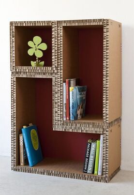 Shelves made from cardboard